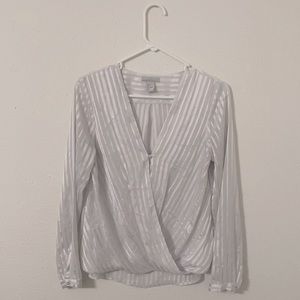 H&M Professional White Striped Blouse